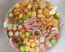 福岡市高級会議弁当配達法事オードブル オードブル税込6,480円直径約40センチ